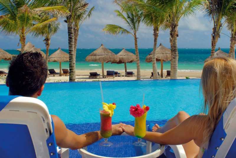 Relaxing by the pool at Ceiba del Mar, Puerto Morales Mexico