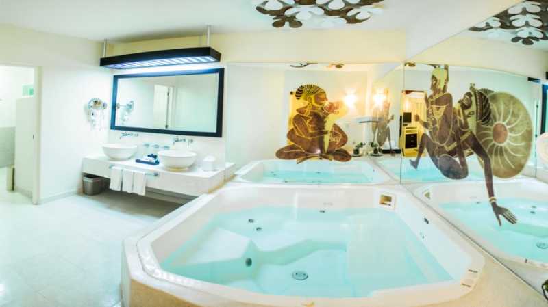 Jacuzzi Oceanview Suite  at Desire Resort and Spa Riviera Maya